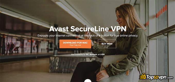 Avast SecureLine VPN 怎么样评测: 前台页面.