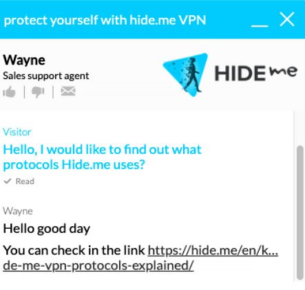 Hide.me怎么样评测：在线聊天