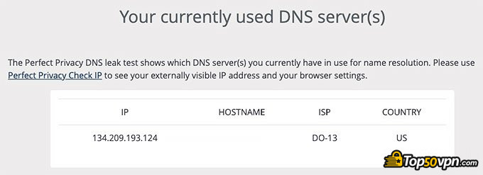 TunnelBear怎么样评测: DNS泄露测试。